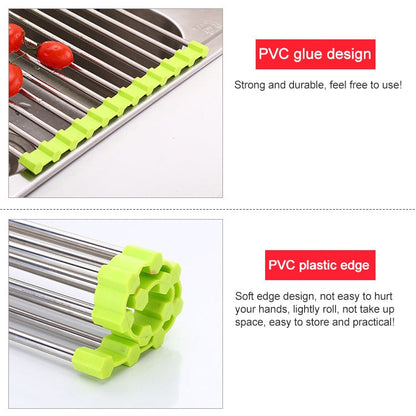 40x24x0.9cm Stainless Steel Folding Drain Rack, Folding Drain Rack