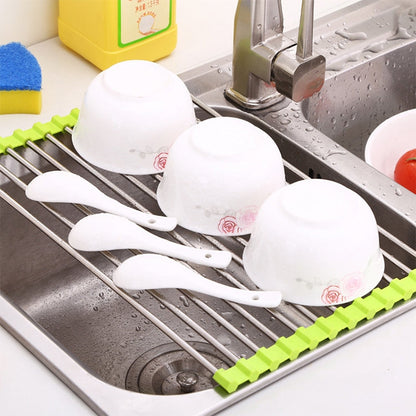 40x24x0.9cm Stainless Steel Folding Drain Rack, Folding Drain Rack