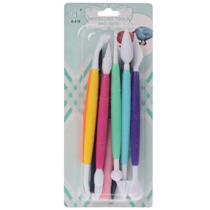 10 in 1 Colorful Cake Modelling Tool Set, 10 PCS Color
