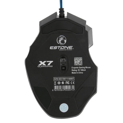 7 Buttons with Scroll Wheel 5000 DPI LED Wired Optical Gaming Mouse for Computer PC Laptop, X7 7 Buttons (Black)