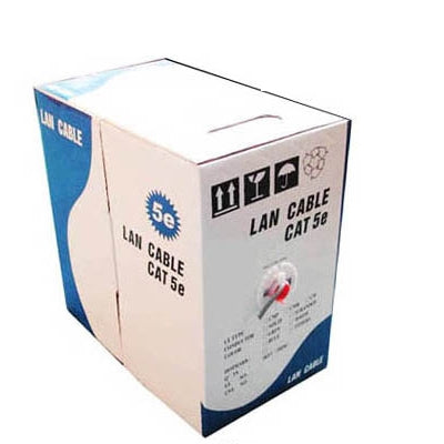 Lan Cable (CAT5E Data cable) Length: 305M, CAT5E CCA, Diameter: 0.5mm, CAT5E Copper, Diameter: 0.5mm