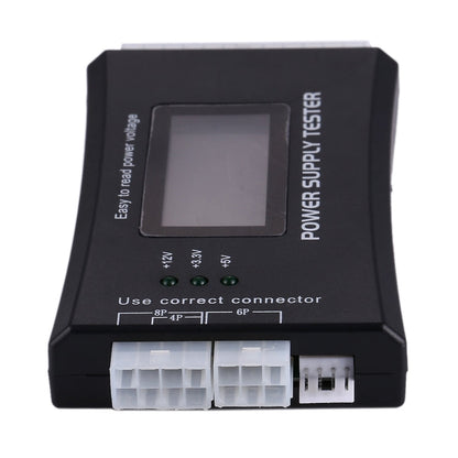 Digital LCD Display PC Computer 20/24 Pin Power Supply Tester Checker Power Measuring Diagnostic Tester Tool, ATX Connector with LCD