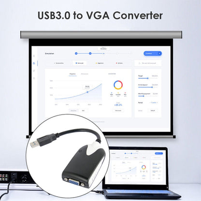 USB 3.0 to VGA Display Adapter, Resolution: 1920 x 1080, USB 3.0 (Resolution: 1920 x 1080)