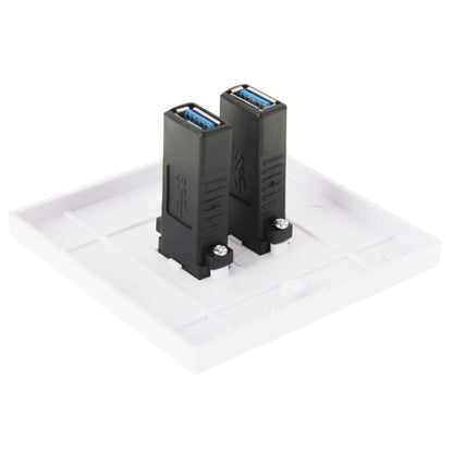 Dual USB 3.0 Female Plugs Home Wall Charger Plate Wall Plate Panel, 2 Ports USB 3.0