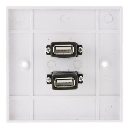 Dual USB 2.0 Female Plugs Home Wall Charger Plate Wall Plate Panel, 2 Ports USB 2.0
