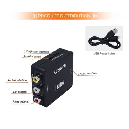 VK-126 Mini HD HDMI to AV/CVBS Video Converter Adapter, HDMI to AV/CVBS