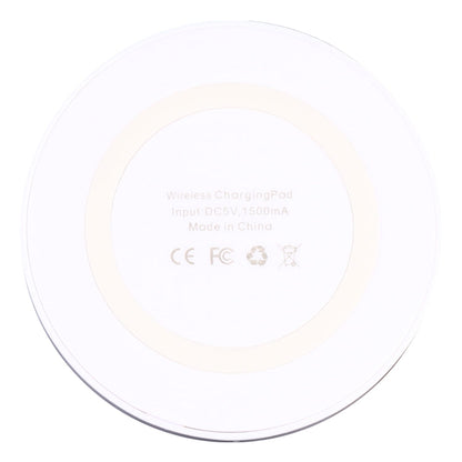 Universal QI Standard Round Wireless Charging Pad (White + Red), White, Black + White, Black + Orange, White + Black, Black + Blue, Black + Red, Grey+Black, White + Red