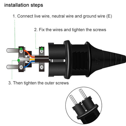 Plug Adapter, Travel Power Adaptor with EU Plug, EU Plug Male
