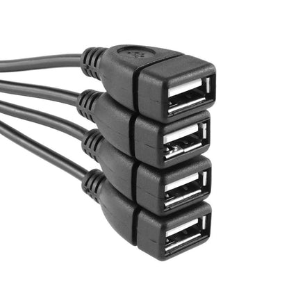 Universal 4 Ports USB 2.0 480Mbps High Speed Cable Hub for PC