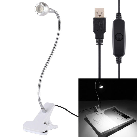 3W 360 Degree Rotation USB Metal Flexible Neck LED Light with Switch & Clip (Warm White Light Silver), S-UL-3119, S-UL-3119A, S-UL-3119B, S-UL-3119S