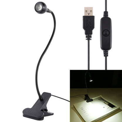 3W 360 Degree Rotation USB Metal Flexible Neck LED Light with Switch & Clip (Warm White Light Silver), S-UL-3119, S-UL-3119A, S-UL-3119B, S-UL-3119S