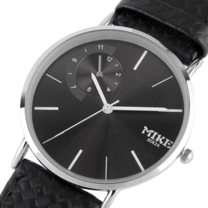 Black Dial Women Quartz Leather Watch / Couple Watch