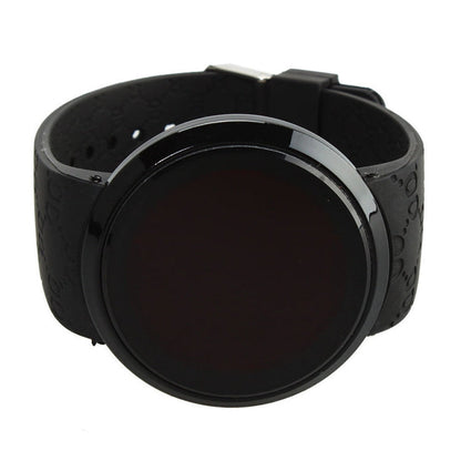 Touch Screen Unisex LED Digital Watch Wristwatch Timepiece Silicon Strap ( White )