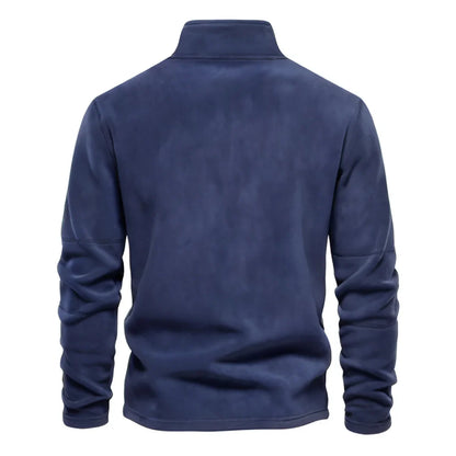 Men’s Thick Fleece Half-Zip Pullover – Warm Winter Sweatshirt - 7 Colours
