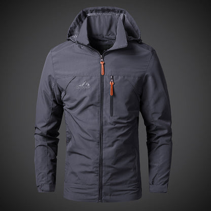 Men’s Waterproof Windbreaker Jacket with Hood – Outdoor & Casual Smart