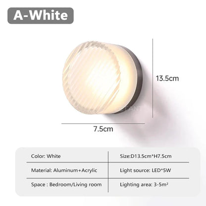 Modern Jelly LED Wall Lamp – Round Glass Wall Light