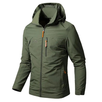Men’s Waterproof Windbreaker Jacket with Hood – Outdoor & Casual Smart