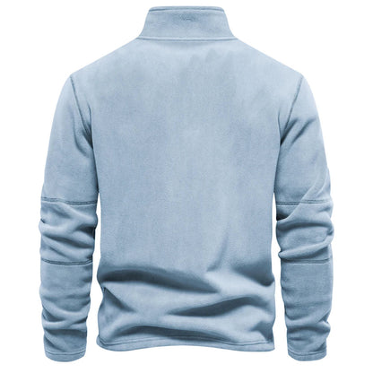 Men’s Thick Fleece Half-Zip Pullover – Warm Winter Sweatshirt - 7 Colours