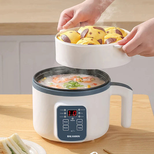 Electric Rice Cooker 1.7L with Timer Compact Kitchen Cooker