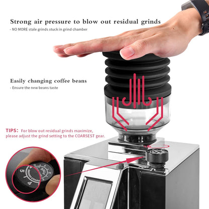 Coffee Beans Grinder Single Dose Hopper and Bellows Coffee Grinder Bean Bin Blowing Cleaning Tool For Eureka Mignon Grinder