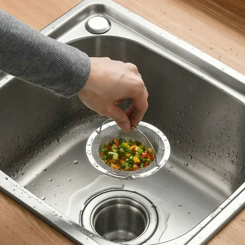 Stainless Steel Kitchen Sink Filter Hair & Food Catcher for Home Use