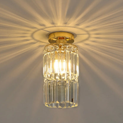 KOMORE Crystal Mount Ceiling Light 23cm /25cm / 30cm Dia for Living Room, Bedroom, Kitchen