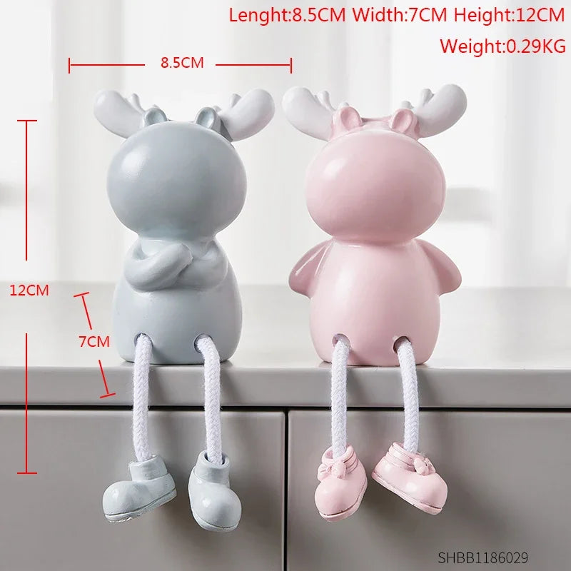 Nordic Cute Resin Hanging Dolls – Sitting Figurine Ornaments