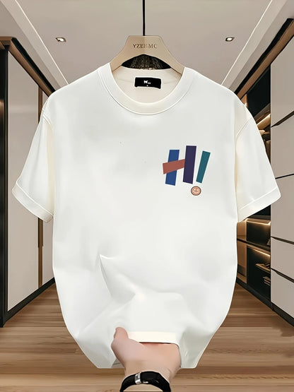 Men’s Heavyweight 100% Cotton Graphic T-Shirt – Casual Crew Neck Tee