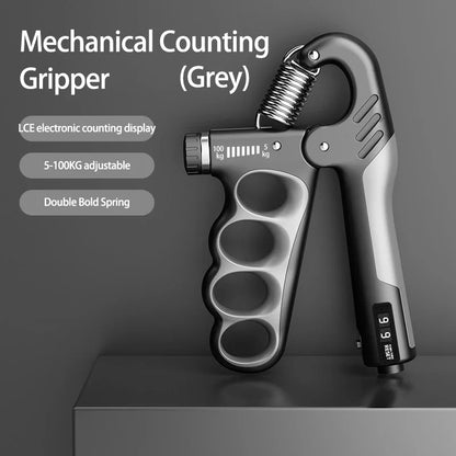Adjustable Hand Gripper 5-100kg - Grip Strength Trainer for Gym Fitness Muscle Recovery Exercise