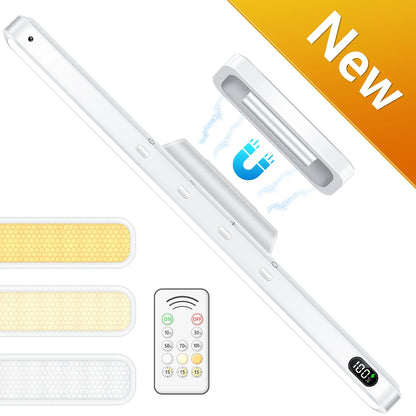 Rechargeable LED Mirror & Cabinet Light Bar – 3 Color, Dimmable, Magnetic, Remote Control