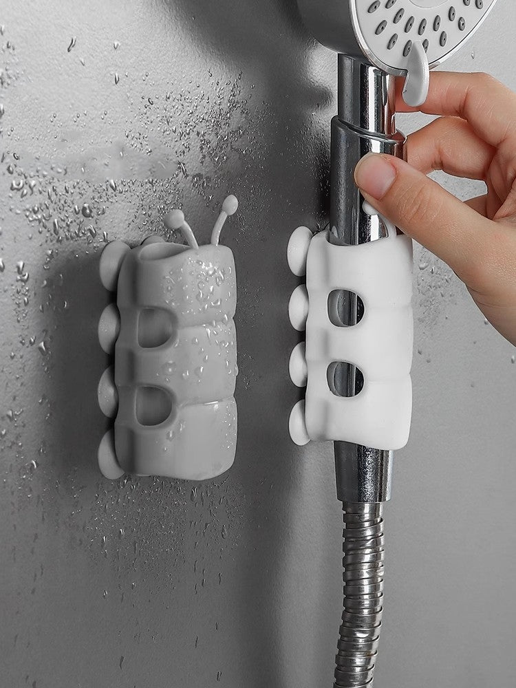 Suction Cup Brackets Silicone Shower Head Holder Reusable Removable Wall Storage Shelf Rack Fixed Base for Bathroom Accessories