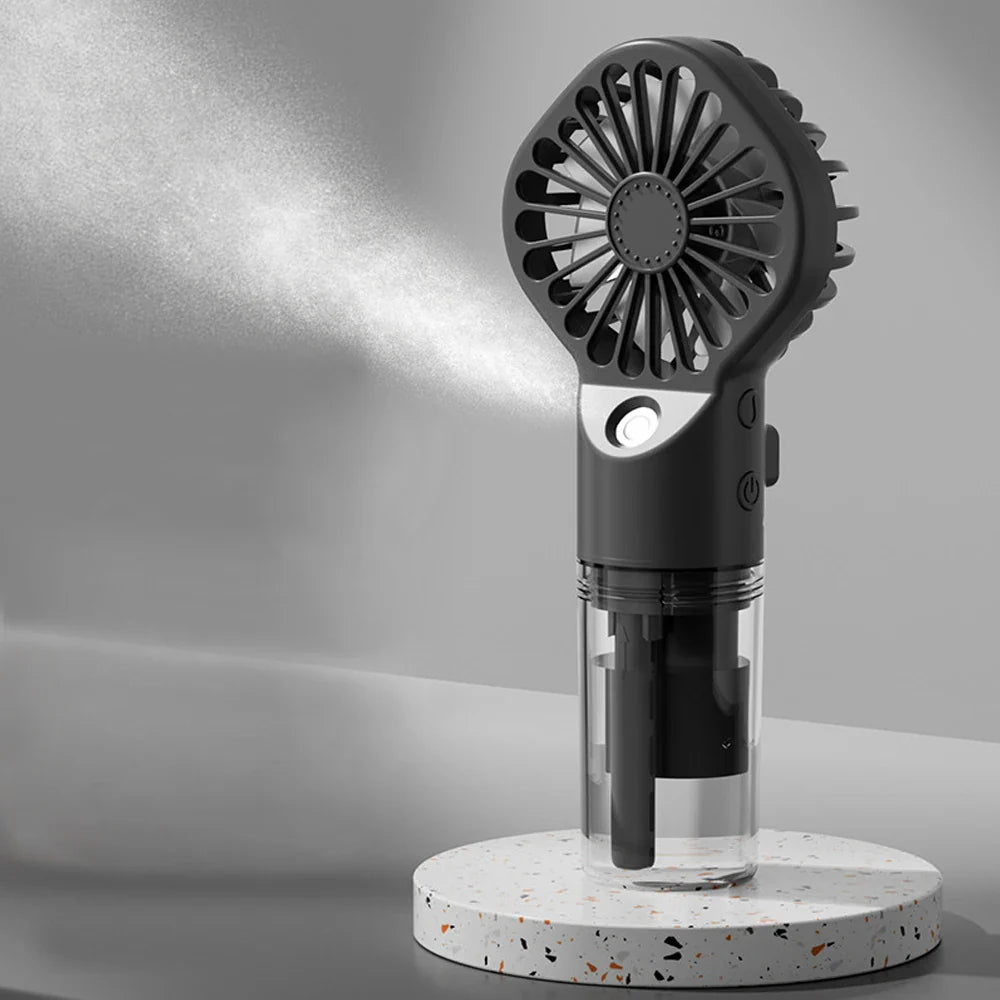 Portable Humidifier Fan Mini Handheld Mist Fan Portable USB Rechargeable Handheld Fan with Humidifier Mini Water Spray Hand Fan