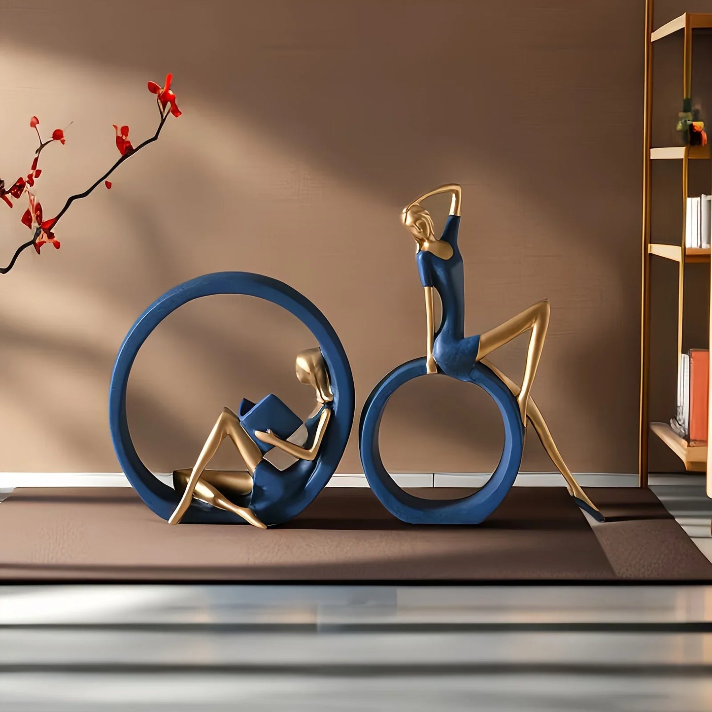 Modern Resin Reading Girl Sculpture – Nordic Figurine Home & Office Décor