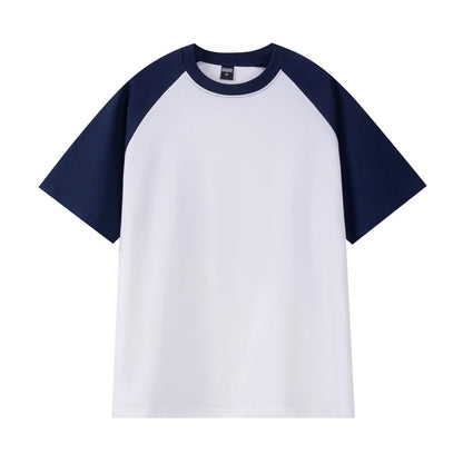 Heavyweight 240g Contrast Sleeve Cotton T-Shirt for Men