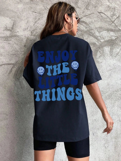 Enjoy The Little Things Oversized T-Shirt for Women - Streetwear Tee