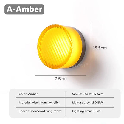 Modern Jelly LED Wall Lamp – Round Glass Wall Light