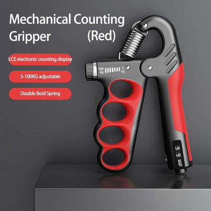 Adjustable Hand Gripper 5-100kg - Grip Strength Trainer for Gym Fitness Muscle Recovery Exercise