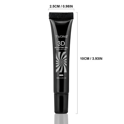 3pcs 3D Nail Art Gel - DIY Designs,Waterproof Sculpting gel，Waterproof Nail Art Design Gel for Intricate Carvings & Shapes 10ml