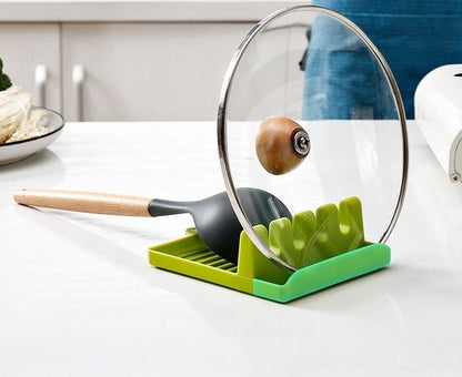 Kitchen Spoon Holders Fork Spatula Rack Shelf Organizer Plastic Chopsticks Holder Non-slip Spoons Pad