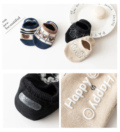 Spring Anti Slip Baby Socks Toddler Kids Floor Socks with Rubber Soles Autumn Newborn Baby Boy Girl Cartoon Cute Ball Warm Socks