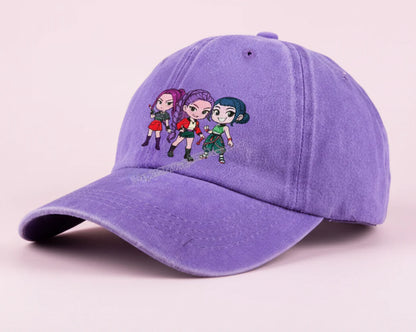 KPop Demon Hunters Retro Washed Baseball Cap