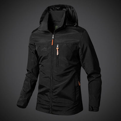 Men’s Waterproof Windbreaker Jacket with Hood – Outdoor & Casual Smart