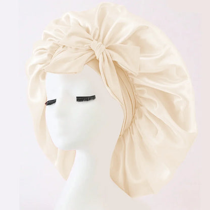 Satin Bonnet Silk Bonnet Adjustable Bonne For Sleeping Hair Bonnet With Tie Band Bonnets For Women Men