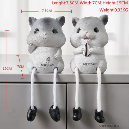 Nordic Cute Resin Hanging Dolls – Sitting Figurine Ornaments
