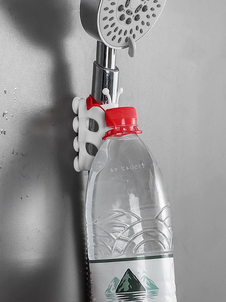 Suction Cup Brackets Silicone Shower Head Holder Reusable Removable Wall Storage Shelf Rack Fixed Base for Bathroom Accessories