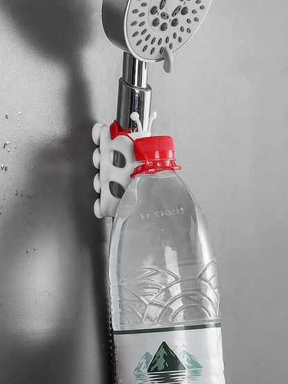 Suction Cup Brackets Silicone Shower Head Holder Reusable Removable Wall Storage Shelf Rack Fixed Base for Bathroom Accessories