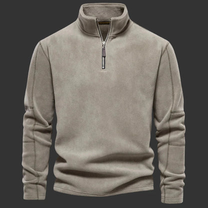 Men’s Thick Fleece Half-Zip Pullover – Warm Winter Sweatshirt - 7 Colours