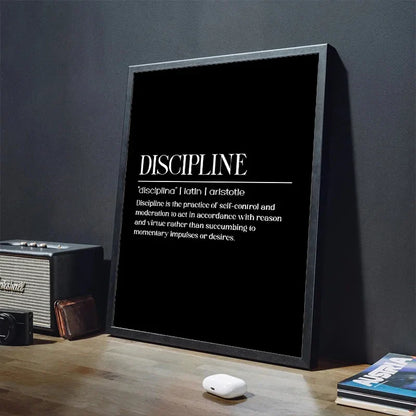 Modern Motivational Quote Posters – Think Outside the Box, Again, Discipline Canvas Prints
