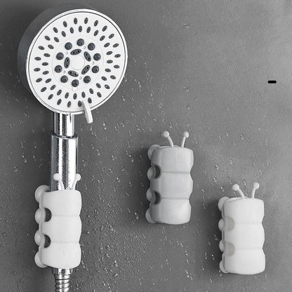 Suction Cup Brackets Silicone Shower Head Holder Reusable Removable Wall Storage Shelf Rack Fixed Base for Bathroom Accessories