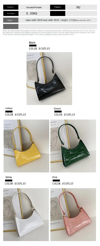 Fashion Exquisite Shopping Bag Retro Casual Women Totes Shoulder Bags Female Leather Solid Color Chain Handbag for Women 2023